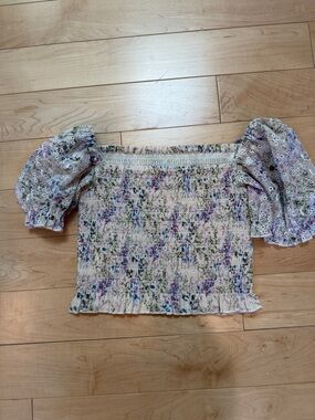 Katie J NYC tween puff sleeve top